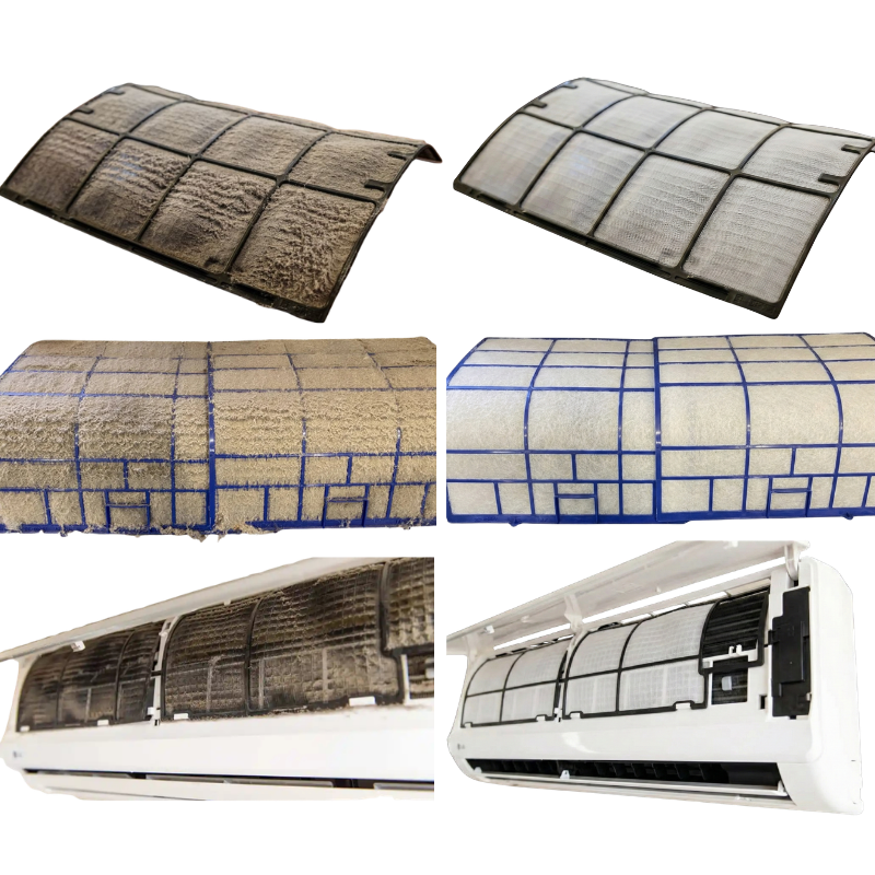 Basic Mini Split AC Service Before and After